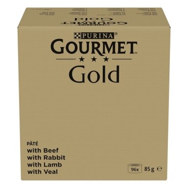 PURINA GOURMET GOLD Mus Mix 4 skoniai - šlapias kačių ėdalas - 96 x 85 g