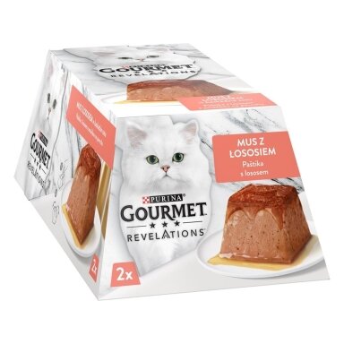 PURINA Gourmet Revelations lašiša - šlapias kačių ėdalas - 2 x 57 g