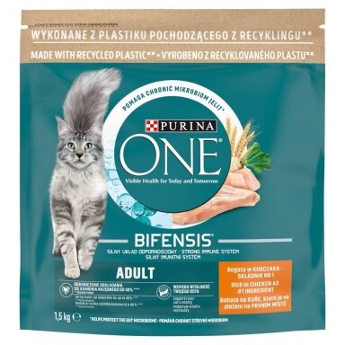 PURINA One Bifensis Adult Chicken - sausas kačių ėdalas - 1,5 kg