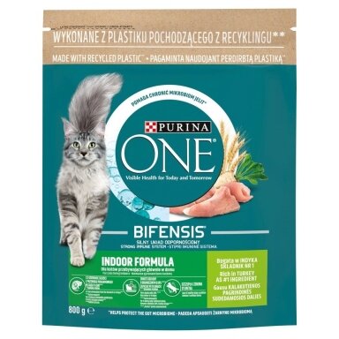 PURINA One Bifensis Adult Indoor - sausas kačių ėdalas - 800 g
