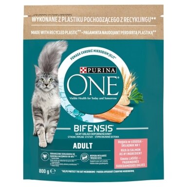 PURINA One Bifensis Adult Salmon - sausas kačių ėdalas - 800 g
