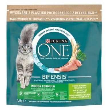 PURINA One Bifensis Indoor Formula - sausas kačių ėdalas - 1,5 kg