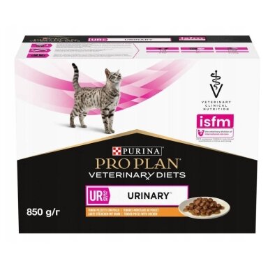 PURINA Pro Plan Veterinary Diets UR St/Ox Urinary Chicken - šlapias kačių ėdalas - 10 x 85 g
