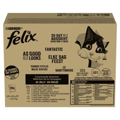 PURINA Felix Countryside Selection - šlapias kačių ėdalas - 120 x 85 g PURINA Felix Countryside Selection - šlapias kačių ėdalas - 120 x 85 g