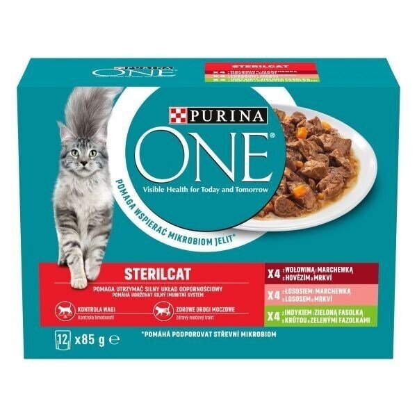 PURINA One Sterilcat mišrūs kačių ėdalo skoniai – 12 x 85 g PURINA One Sterilcat mišrūs kačių ėdalo skoniai – 12 x 85 g