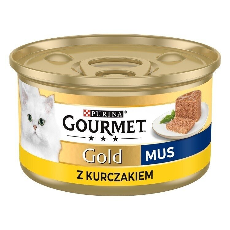 Purina Nestlé Gourmet Gold šlapias kačių ėdalas su lašiša ir vištiena, 85 g