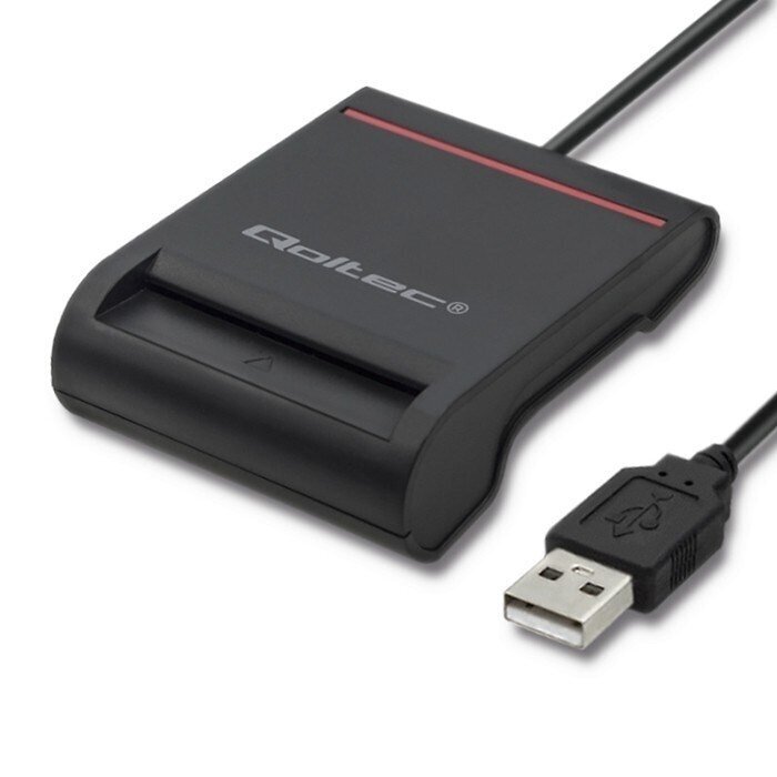 Qoltec Smart chip ID lustinių kortelių skaitytuvas, USB 1