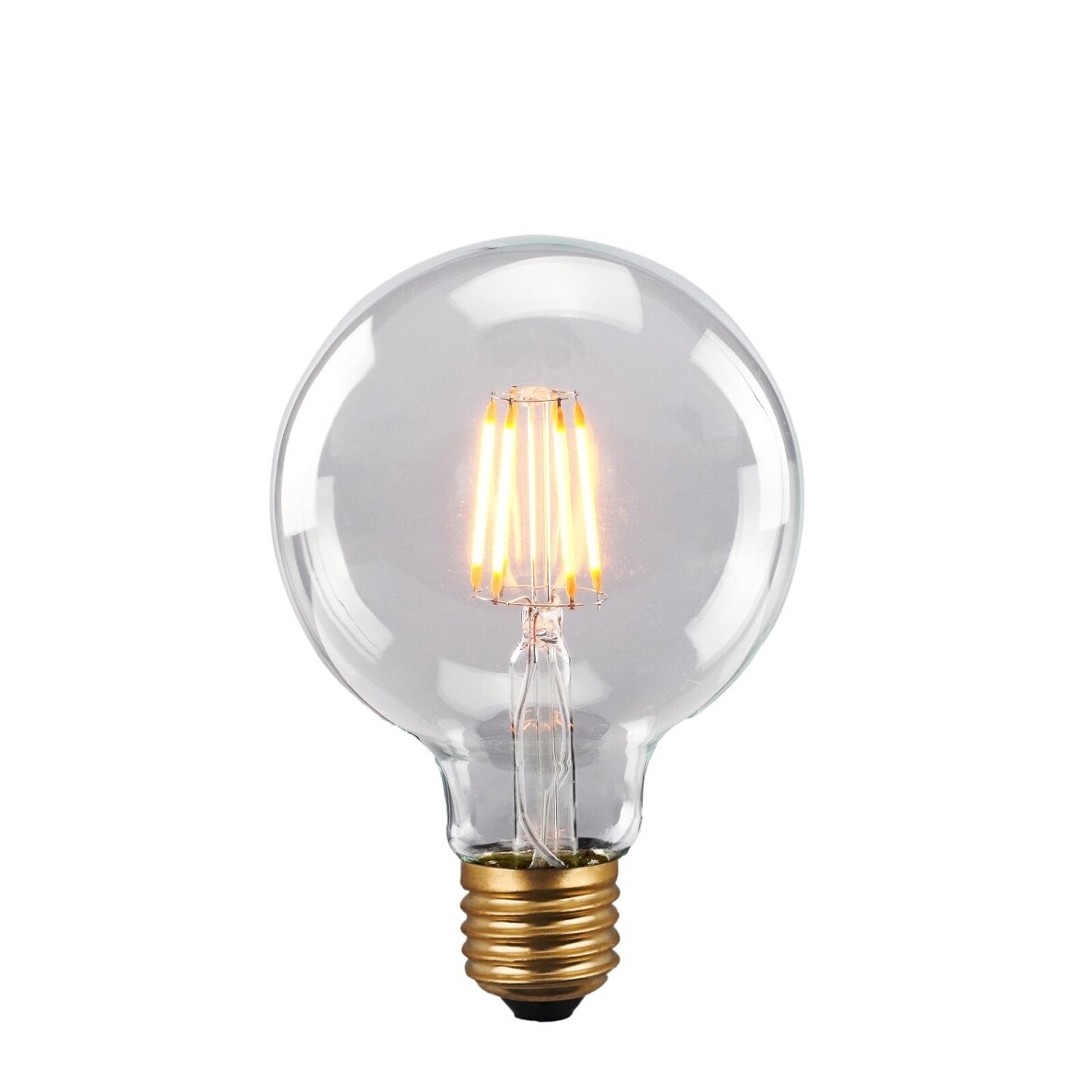 Retro LED Lemputė E27 6W, skaidri, 12 cm