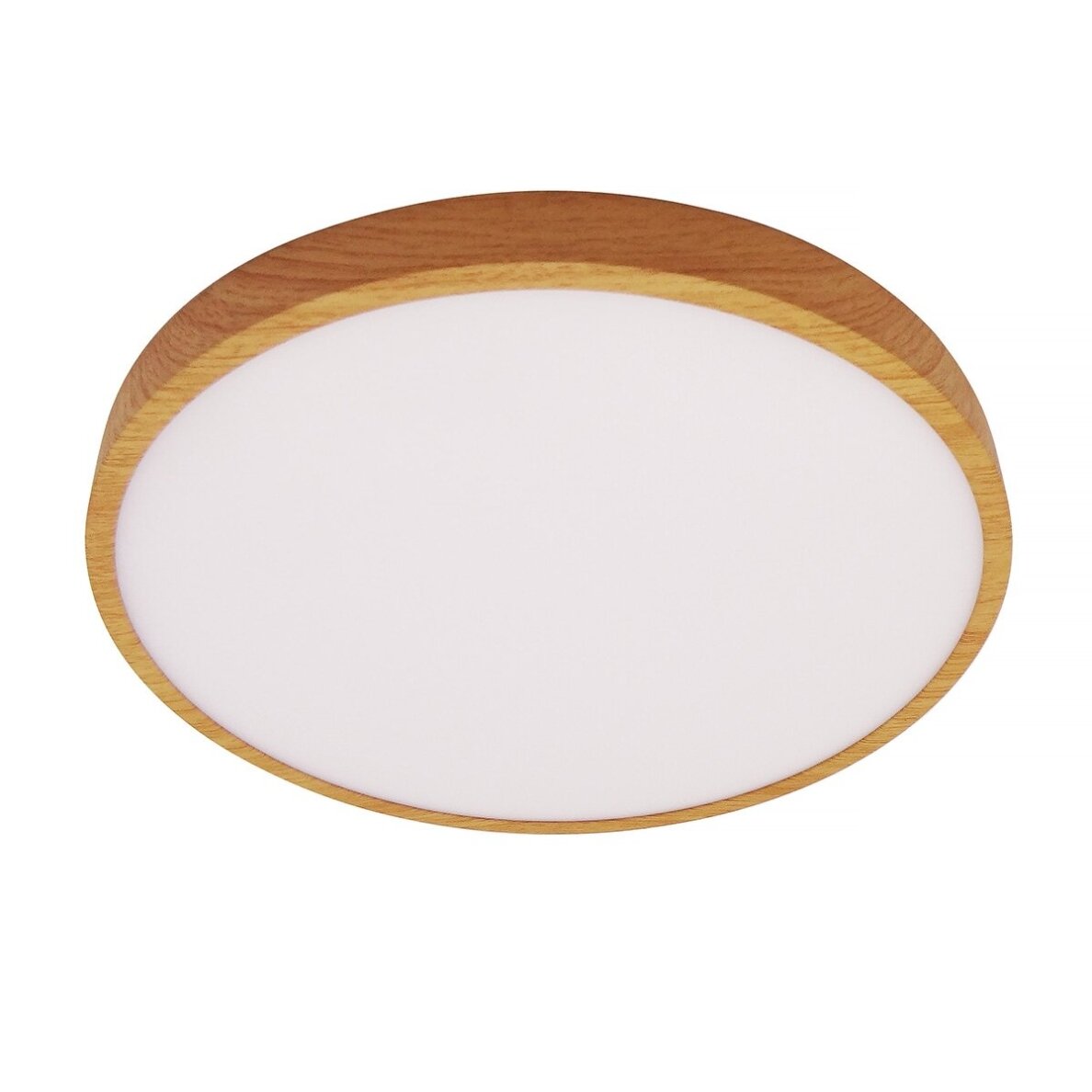 Riberio PLF-75689-WD-3K modernus LED plafonas, medžio, 28 cm