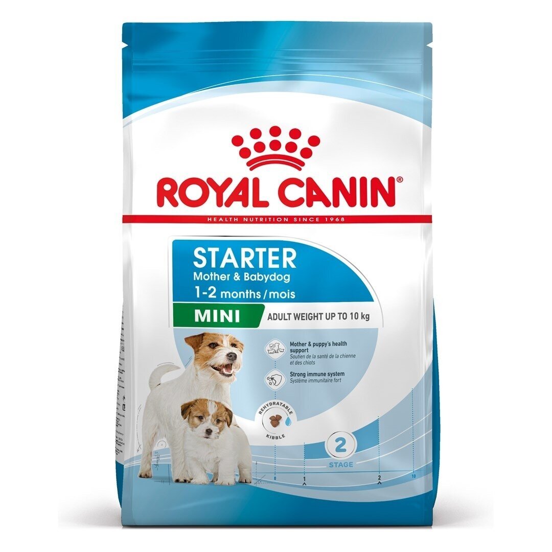Royal Canin Mini Starter Mother & Babydog sausas maistas suaugusioms katėms ir šuniukams, 1 kg Royal Canin Mini Starter Mother & Babydog sausas maistas suaugusioms katėms ir šuniukams, 1 kg