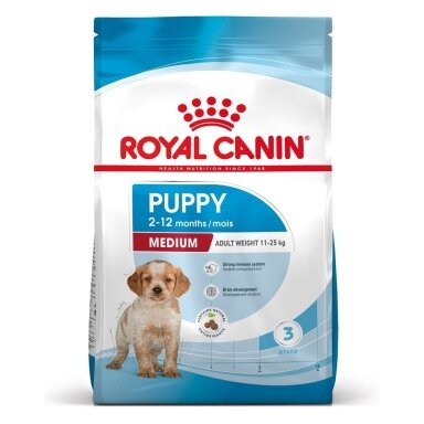 „Royal Canin Medium Puppy“ 15 kg daržovių skonio sausas maistas