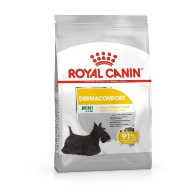 ROYAL CANIN Mini Dermacomfort - sausas maistas suaugusiems mažų veislių šunims su jautria, į dirginimą linkusia oda - 3 kg