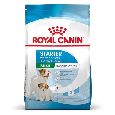 Royal Canin Mini Starter Mother & Babydog sausas maistas suaugusioms katėms ir šuniukams, 1 kg
