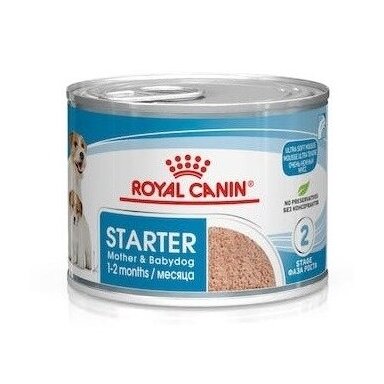 ROYAL CANIN Starter Mousse pašaras motinai ir šuniukui - skardinė 195 g