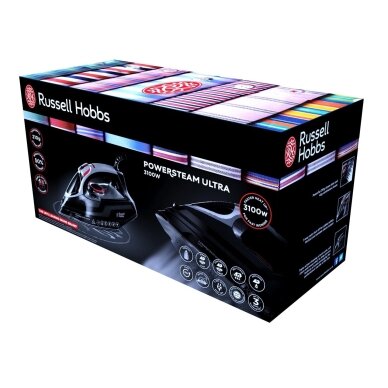 Russell Hobbs 20630-56 lygintuvas Lygintuvas sausu ir gariniu būdu Keraminis padas 3100 W Juoda, Pilka 1