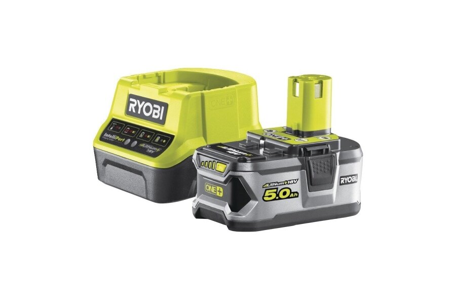 Ryobi RC18120-150 18V ONE+ kit batteria e caricabatterie Li-Ion, 5.0 Ah Ryobi RC18120-150 18V ONE+ kit batteria e caricabatterie Li-Ion, 5.0 Ah