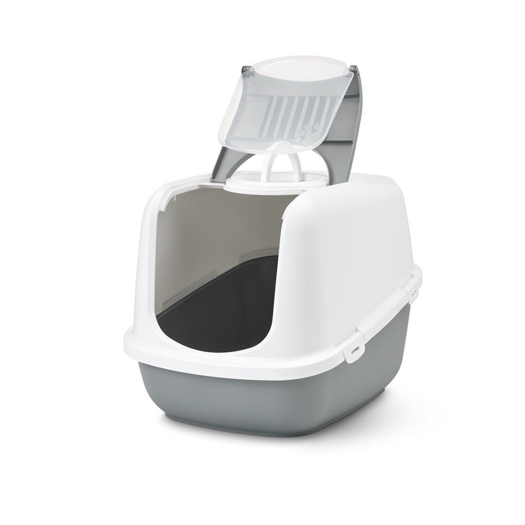 SAVIC Nestor Jumbo White-Grey uždara katės kraiko dėžė – 66,5x48,5x46,5 cm, 1 vnt. 2 SAVIC Nestor Jumbo White-Grey uždara katės kraiko dėžė – 66,5x48,5x46,5 cm, 1 vnt. 2