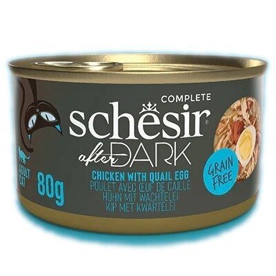 SCHESIR After Dark vištienos filė su putpelių kiaušiniais sultinyje - šlapias kačių ėdalas - 80 g