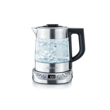 Severin WK 3473 elektrinis virdulys 1 l 2200 W Nerūdijančio plieno, Permatomas