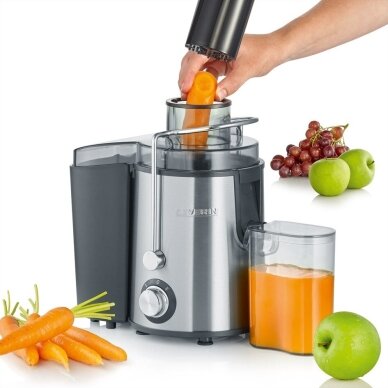 Severin ES 3566 sulčių spaudimo aparatas Išcentrinė sulčiaspaudė 400 W Juoda, Nerūdijančio plieno 5
