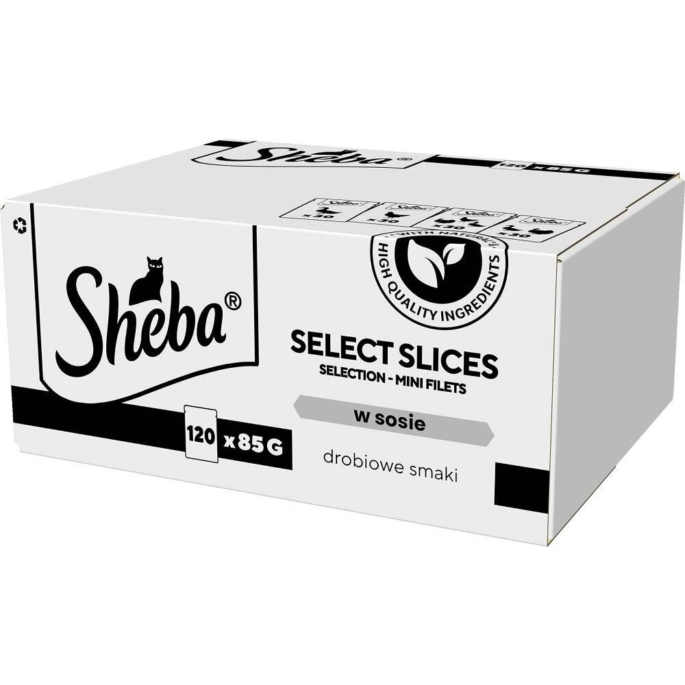 SHEBA Select Slices paukštienos skoniai – drėgnas maistas suaugusiems katėms – 120 x 85 g SHEBA Select Slices paukštienos skoniai – drėgnas maistas suaugusiems katėms – 120 x 85 g
