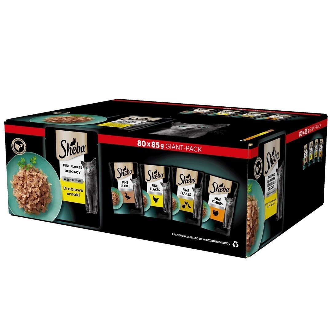 SHEBA Delicacy poultry flavors in jelly – wet food for adult cats – 80 x 85 g SHEBA Delicacy poultry flavors in jelly – wet food for adult cats – 80 x 85 g