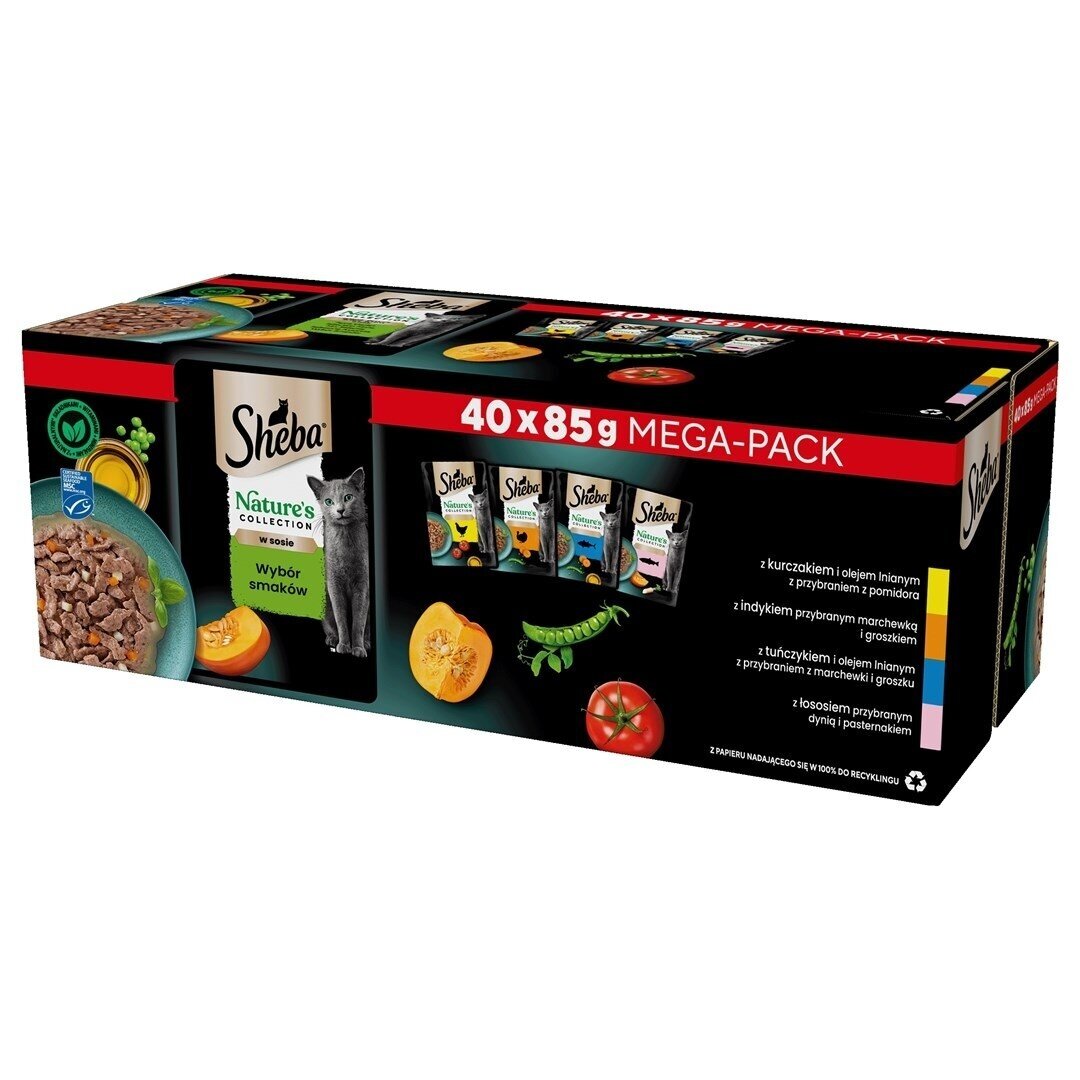 SHEBA Nature's Collection Mix – drėgnas maistas suaugusioms katėms – 40 x 85 g SHEBA Nature's Collection Mix – drėgnas maistas suaugusioms katėms – 40 x 85 g