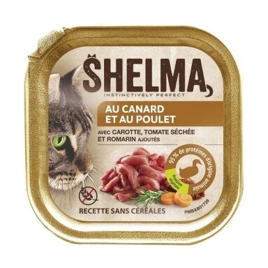 SHELMA Anties ir vištienos paštetas - šlapias kačių ėdalas - 100 g