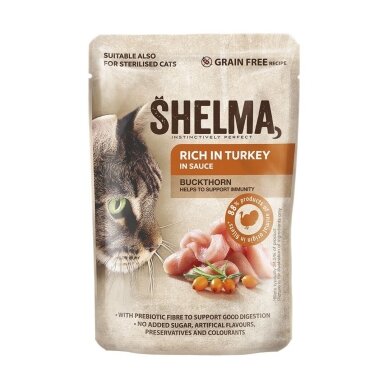 SHELMA – šlapias kačių ėdalas su vištiena, kalakutiena, jautiena ir antiena – 4 x 85 g 4 SHELMA – šlapias kačių ėdalas su vištiena, kalakutiena, jautiena ir antiena – 4 x 85 g 4