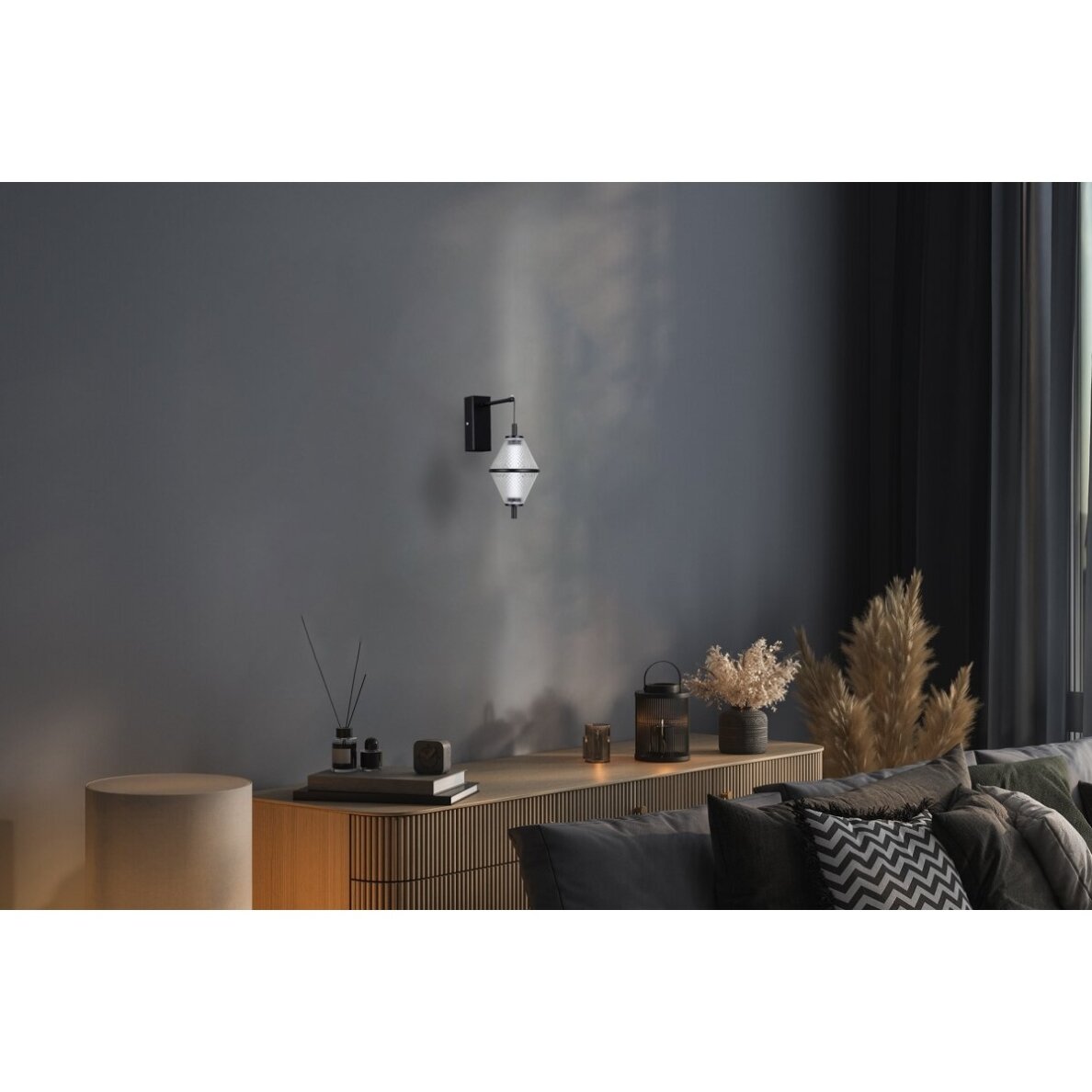 Sieniniai šviestuvai Fuente WL-34395-1-BK 1