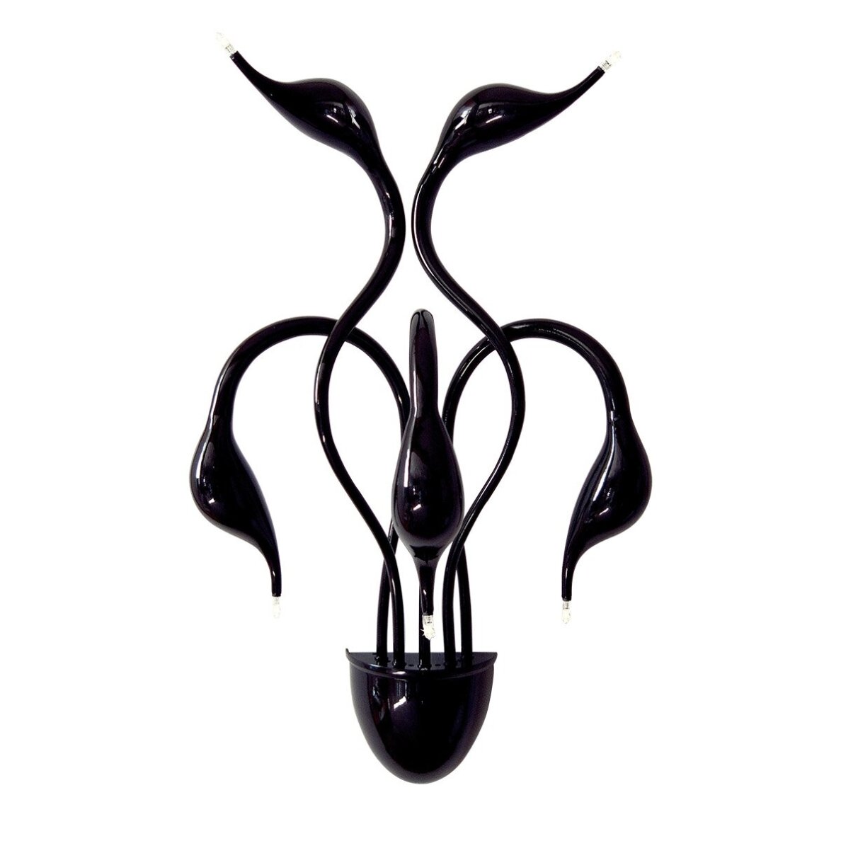Sieninis šviestuvas Swan MB8098-5A BLACK, juodos spalvos, modernus, 5 lemputės