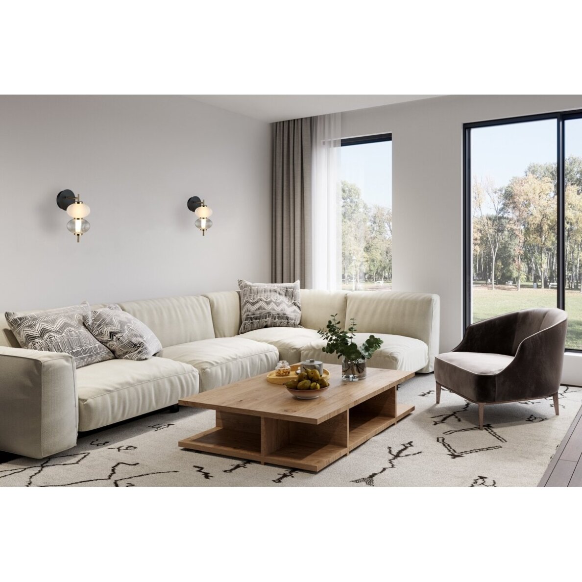 Sieninis šviestuvas Testa WL-84938-2-BK 1