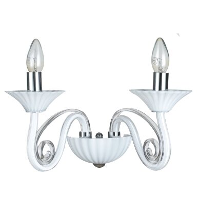 Sieninis šviestuvas Verona MB17009010-2A, baltos spalvos, metalinis, 2 lemputės
