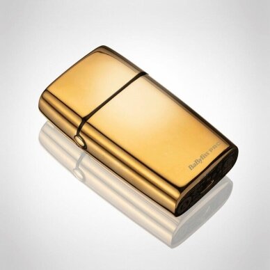 Mobilā uzlādējamā skuveklis BaByliss PRO Double Foil Metal Shaver Gold FXFS2GE 3 Mobilā uzlādējamā skuveklis BaByliss PRO Double Foil Metal Shaver Gold FXFS2GE 3