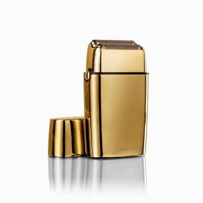 Mobilā uzlādējamā skuveklis BaByliss PRO Double Foil Metal Shaver Gold FXFS2GE Mobilā uzlādējamā skuveklis BaByliss PRO Double Foil Metal Shaver Gold FXFS2GE