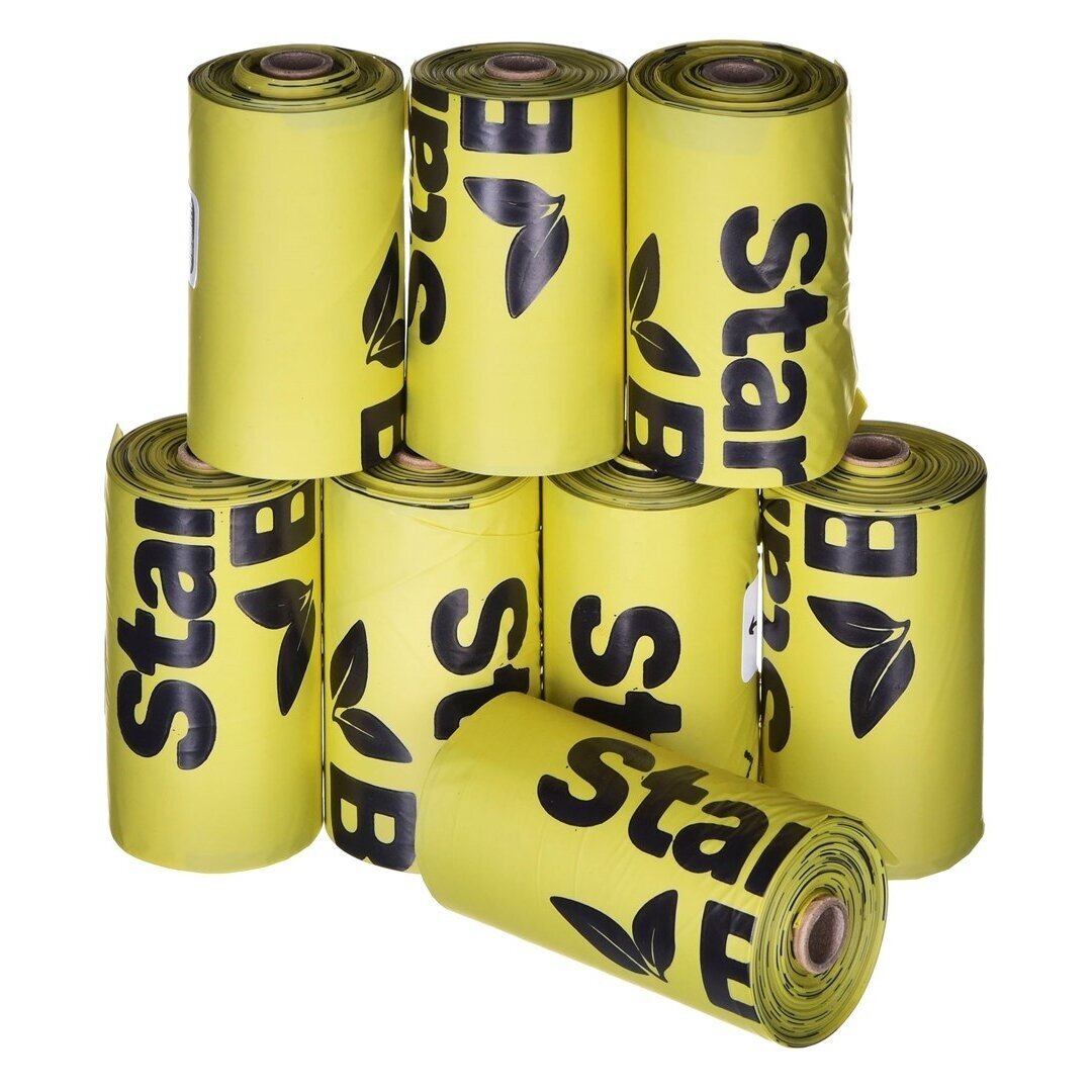 STARCH BAG – biologiškai skaidūs šuns ekskrementų maišeliai, žali – 8 x 15 vnt. 1