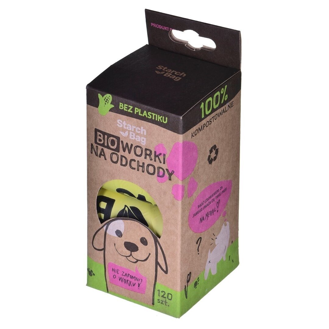 STARCH BAG – biologiškai skaidūs šuns ekskrementų maišeliai, žali – 8 x 15 vnt. STARCH BAG – biologiškai skaidūs šuns ekskrementų maišeliai, žali – 8 x 15 vnt.