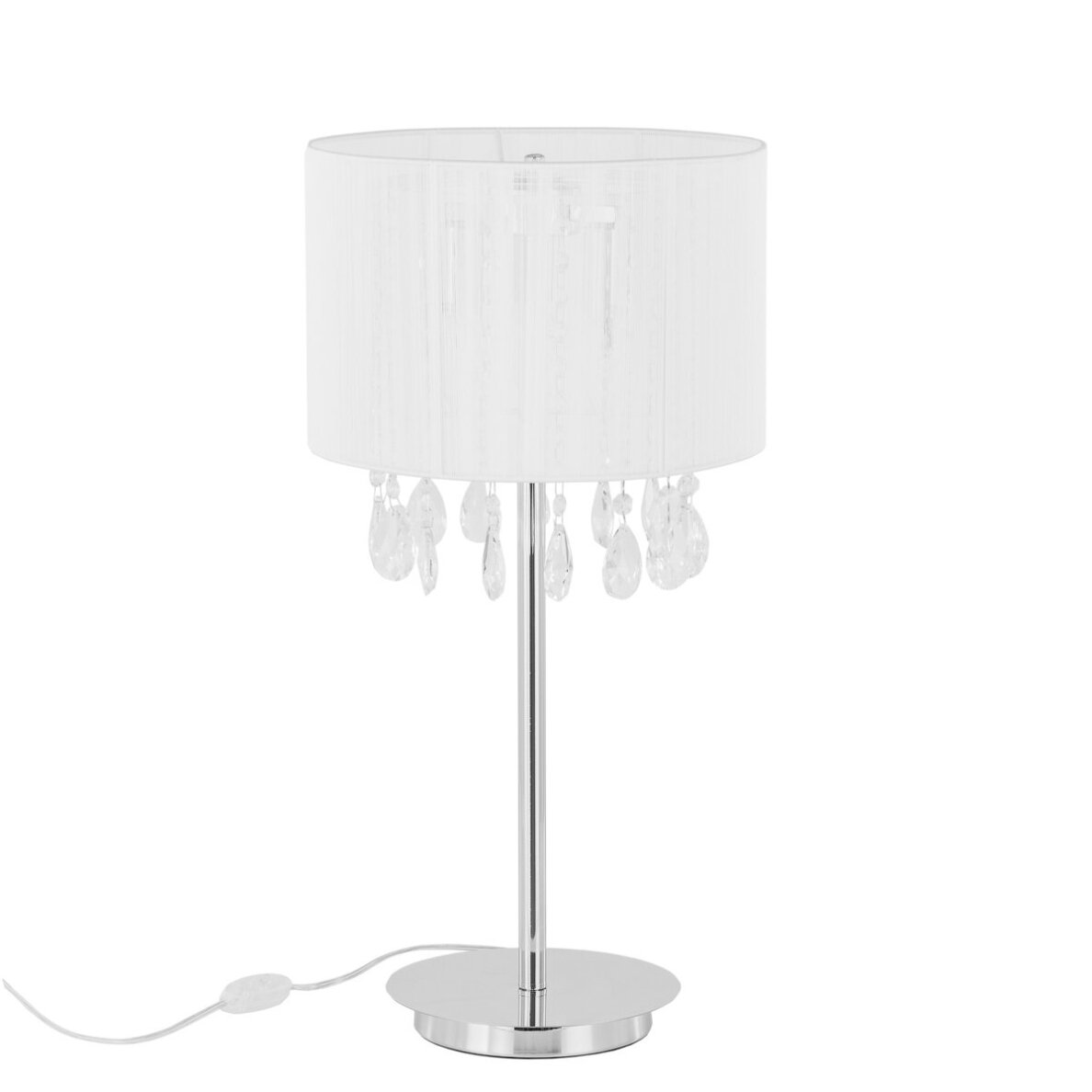 Stalinis šviestuvas Essence MTM9262/3P WH, baltos spalvos, su kristalais, 3 lemputės 1 Stalinis šviestuvas Essence MTM9262/3P WH, baltos spalvos, su kristalais, 3 lemputės 1