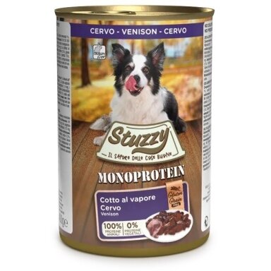 STUZZY Monoprotein Venison - šlapias šunų ėdalas - 400 g