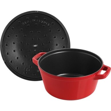 Staub La Cocotte apvali ketaus kepimo forma – 3 dalių rinkinys 5 Staub La Cocotte apvali ketaus kepimo forma – 3 dalių rinkinys 5
