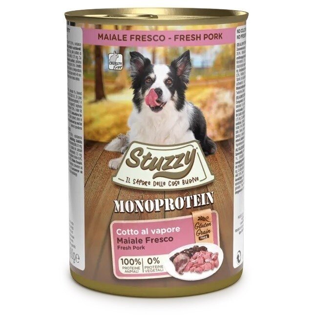 STUZZY Monoprotein kiauliena - šlapias šunų ėdalas - 400 g