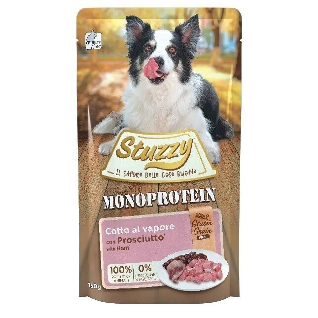 STUZZY Monoprotein kumpis - šlapias šunų ėdalas - 150 g STUZZY Monoprotein kumpis - šlapias šunų ėdalas - 150 g