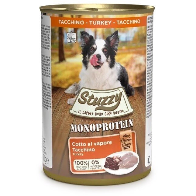 STUZZY Monoprotein Turkey - šlapias šunų ėdalas - 400 g