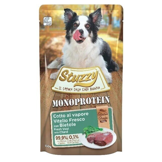 STUZZY Monoproteininis veršienos ir burokėlių šlapias šunų ėdalas - 150 g