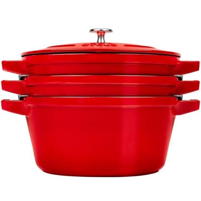 Staub La Cocotte apvali ketaus kepimo forma – 3 dalių rinkinys Staub La Cocotte apvali ketaus kepimo forma – 3 dalių rinkinys