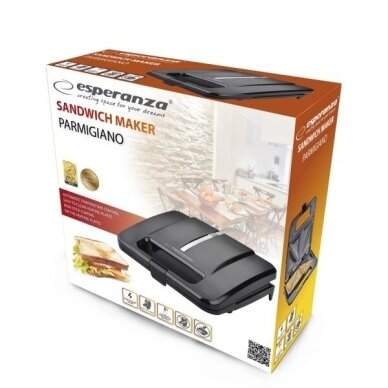 Sumuštinių keptuvė Esperanza PARMIGIANO, 1000 W, juoda 1