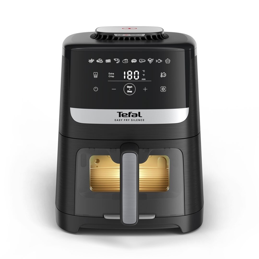 Tefal Easy Fry Silence EY5568E0 gruzdintuvė Vienvietis 5 l Atskirai pastatomas karšto oro gruzdintuvė Juoda, Nerūdijančio plieno 2 Tefal Easy Fry Silence EY5568E0 gruzdintuvė Vienvietis 5 l Atskirai pastatomas karšto oro gruzdintuvė Juoda, Nerūdijančio plieno 2