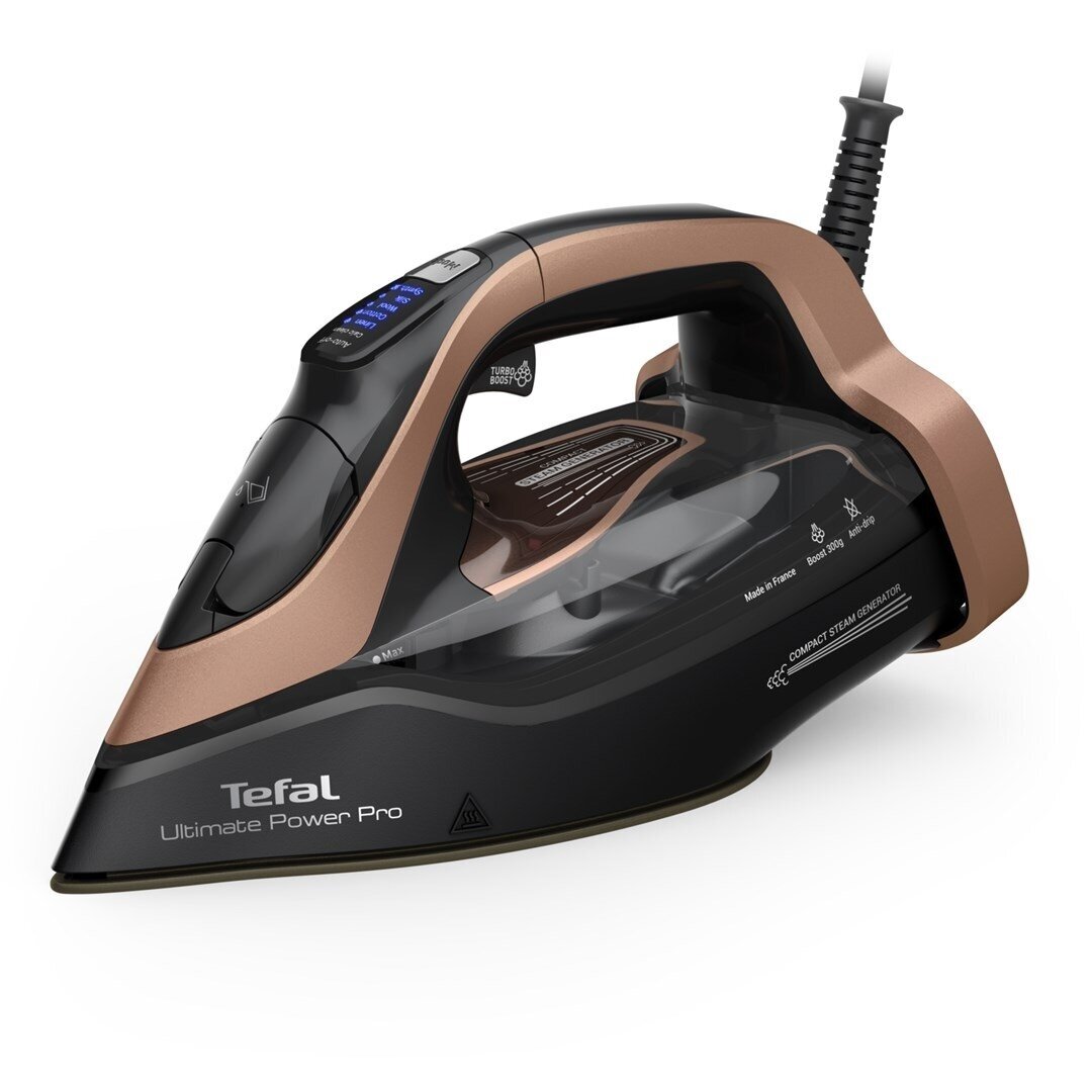 Tefal Ultimate Power Pro FV9E50 Sausas ir garinis lygintuvas Durilium AirGlide Autoclean padas 3200 W Juoda, Vario spalvos Tefal Ultimate Power Pro FV9E50 Sausas ir garinis lygintuvas Durilium AirGlide Autoclean padas 3200 W Juoda, Vario spalvos