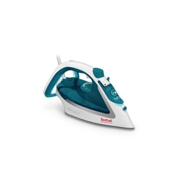 Tefal EasyGliss Plus FV5718 lygintuvas Lygintuvas sausam ir gariniam lyginimui, „Durilium“ padas, 2400 W, turkio spalvos, balta