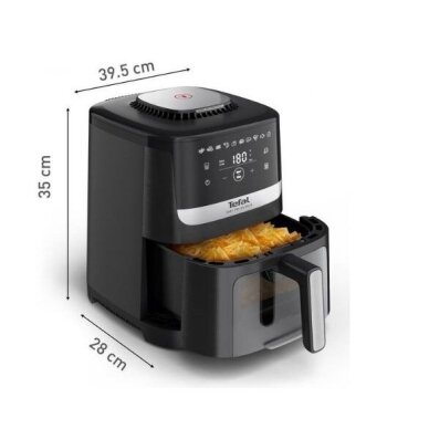 Tefal Easy Fry Silence EY5568E0 gruzdintuvė Vienvietis 5 l Atskirai pastatomas karšto oro gruzdintuvė Juoda, Nerūdijančio plieno 3 Tefal Easy Fry Silence EY5568E0 gruzdintuvė Vienvietis 5 l Atskirai pastatomas karšto oro gruzdintuvė Juoda, Nerūdijančio plieno 3